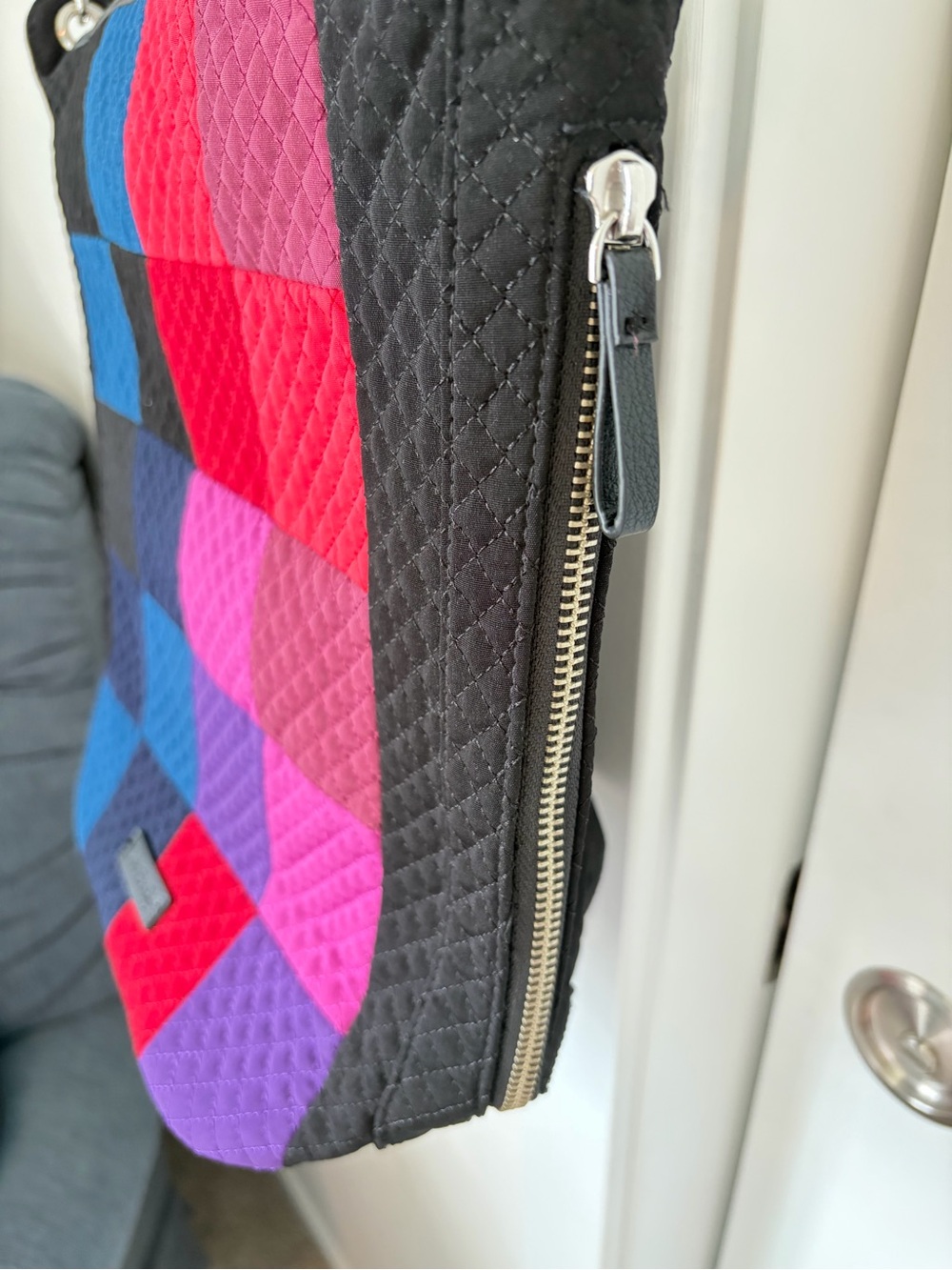 NWOT Vera Bradley Carson Hobo Bag Winter Patchwork Crossbody Purse Quilted Black - Picture 6 of 15